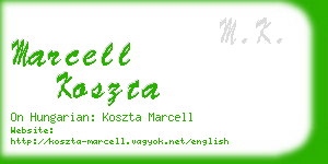 marcell koszta business card